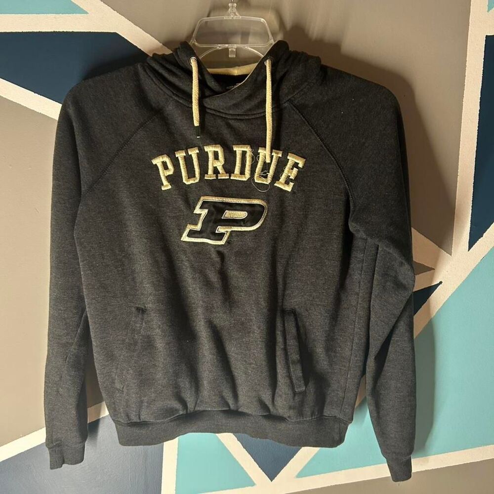 Colosseum Women's Grey and Navy Hoodie